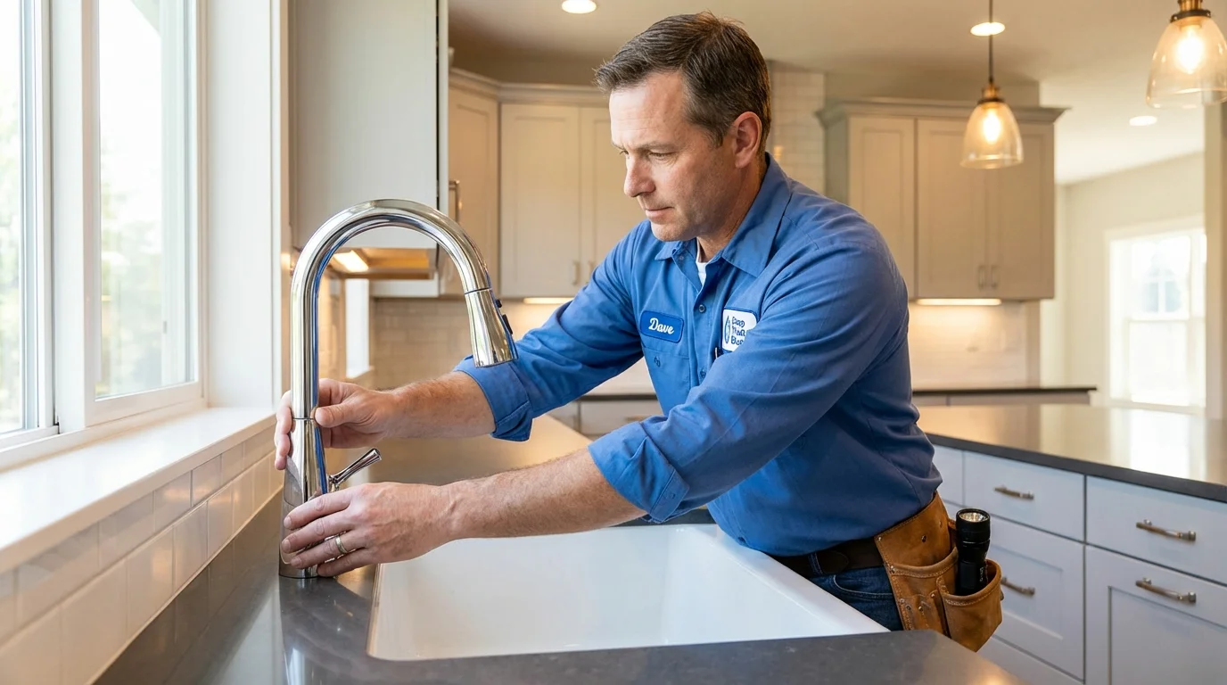 Kitchen faucet installation by Johns Plumbing LLC in Maugansville