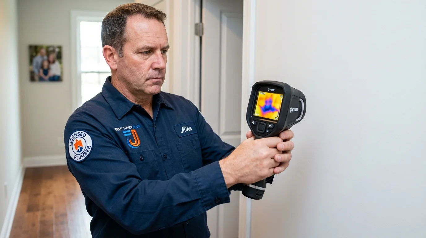Thermal imaging leak detection by Johns Plumbing LLC in Maugansville